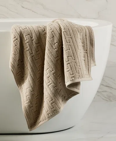 Hotel Collection Sculpted Chain-link Bath Towel, 30" X 56", Exclusively At Macy's