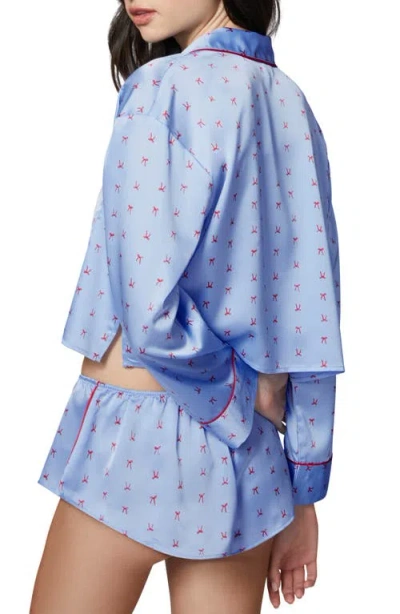 Florence By Mills Satin Sleep Crop Pajama Top