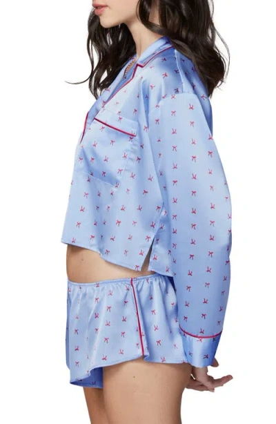 Florence By Mills Satin Sleep Crop Pajama Top