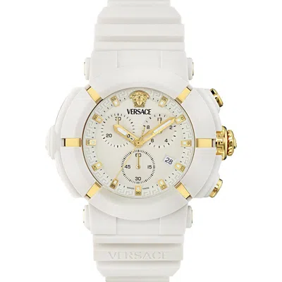 Versace V-real Active Chrono 45mm In White
