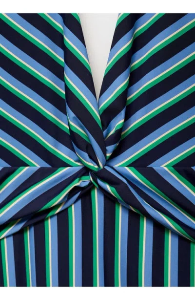 Mango Stripe Halter One-piece Swimsuit In Multi