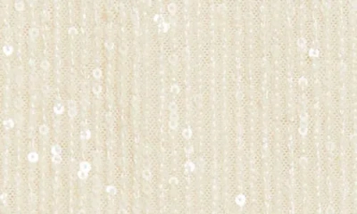 Anne Klein Sequin Mesh T-shirt In White