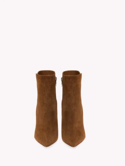 Gianvito Rossi Levy 85 Suede Ankle Boots In Brown