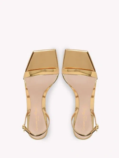 Gianvito Rossi Ribbon Stiletto 85 Sandal In Gold