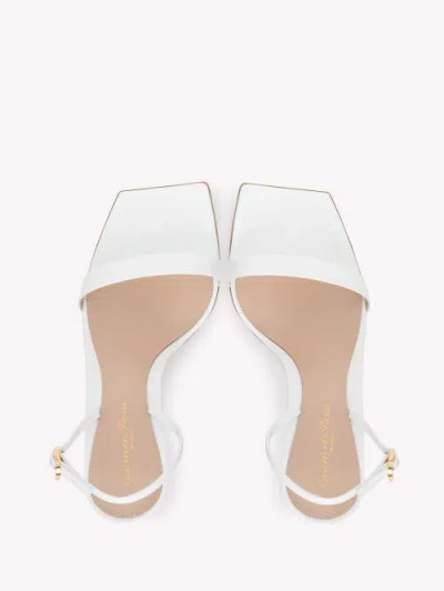 Gianvito Rossi Vernice 85 Patent-leather Slingback Sandals In White