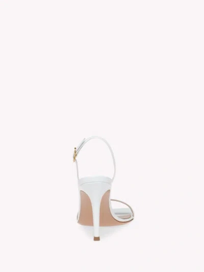 Gianvito Rossi Vernice 85 Patent-leather Slingback Sandals In White