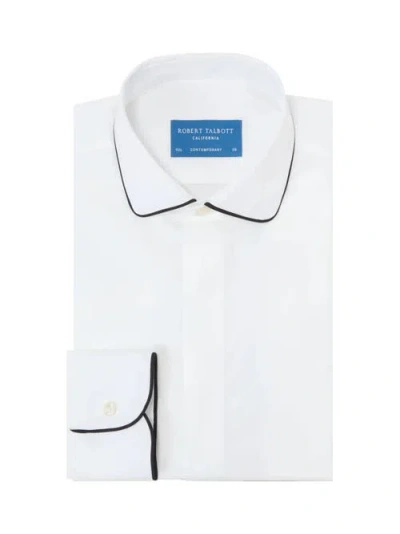 Robert Talbott Reeves Piped Formal Contemporary Fit Shirt In White