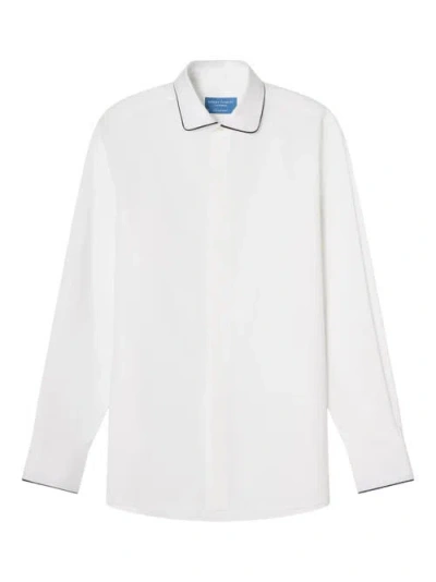 Robert Talbott Reeves Piped Formal Contemporary Fit Shirt In White