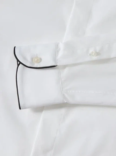 Robert Talbott Reeves Piped Formal Contemporary Fit Shirt In White