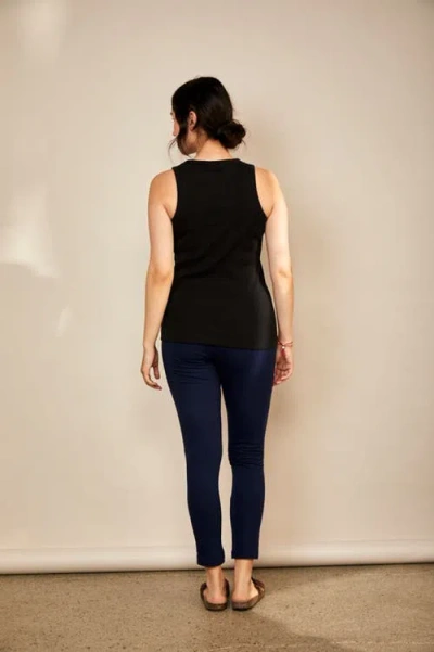The Bshirt Nursing Rib Racer Vest In Black