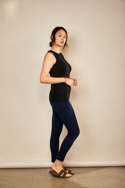The Bshirt Nursing Rib Racer Vest In Black