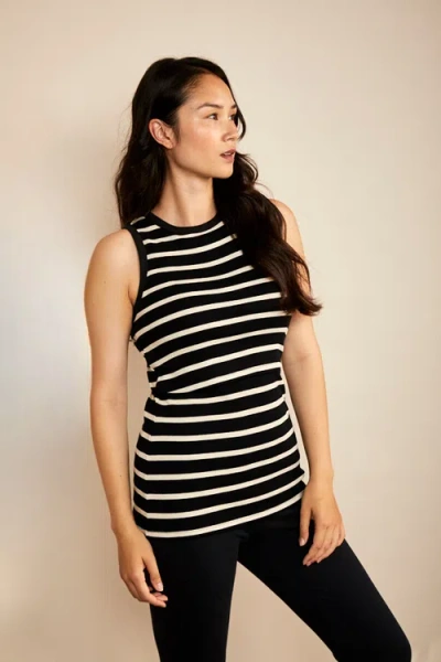 The Bshirt Nursing Rib Racer Vest In Black