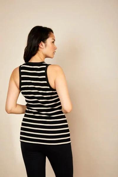 The Bshirt Nursing Rib Racer Vest In Black