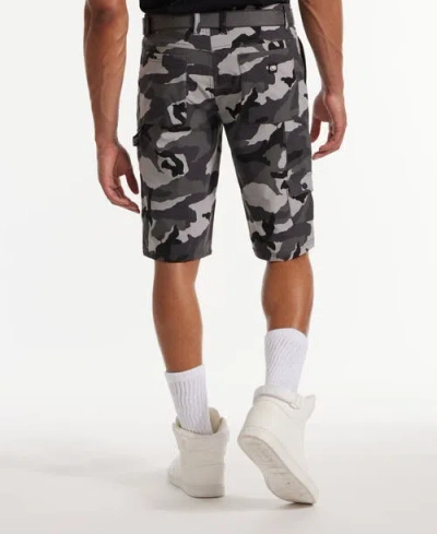 Ecko Unltd . Keep Tabs On Belted Cargo Short In Gray