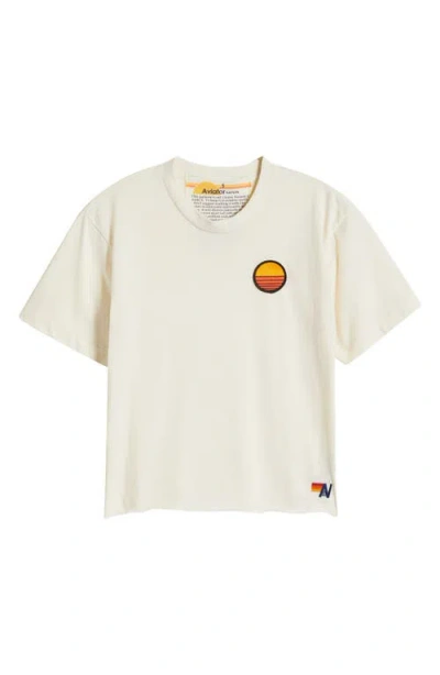 Aviator Nation Sunset Patch T-shirt In White