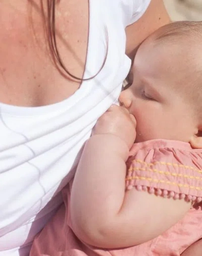 The Bshirt Womens Short Sleeve Nursing Tshirt In White