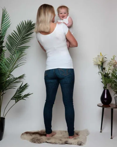 The Bshirt Womens Short Sleeve Nursing Tshirt In White