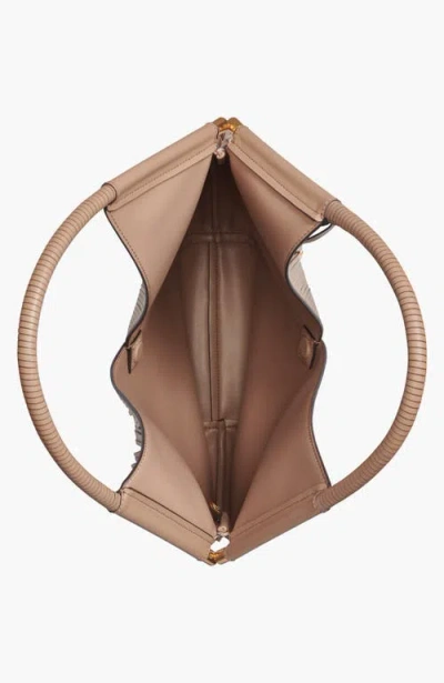 Donna Karan Baldwin Large Laser-cut Shoulder With Leather Wrapped Rounded Handle