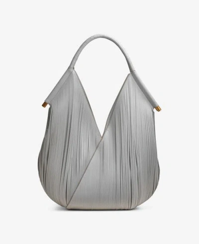 Donna Karan Baldwin Large Laser-cut Shoulder With Leather Wrapped Rounded Handle