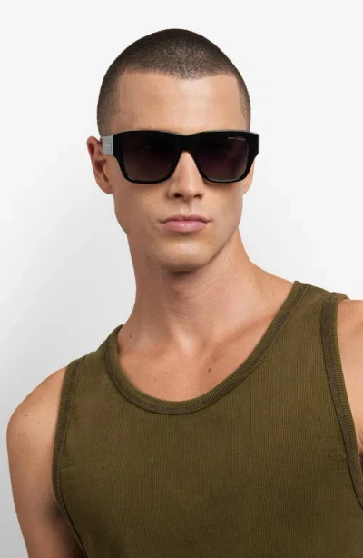 Marc Jacobs 55mm Gradient Square Sunglasses In Black