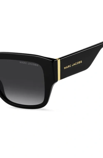Marc Jacobs 55mm Gradient Square Sunglasses In Black