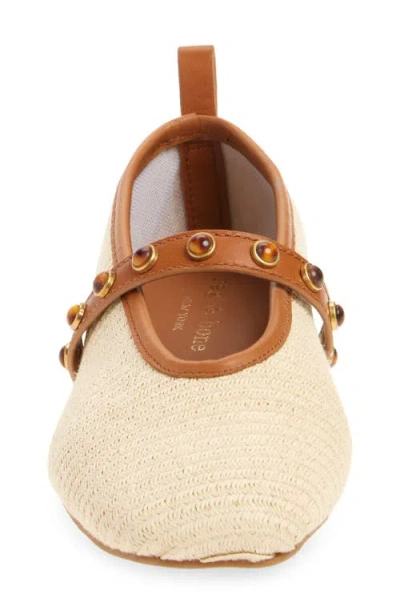 Rag & Bone Beige Spire Straw Mary Jane Ballerina Flats In Neutral