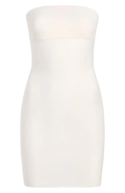 Commando Two Faced Tech Control Strapless Dress In White