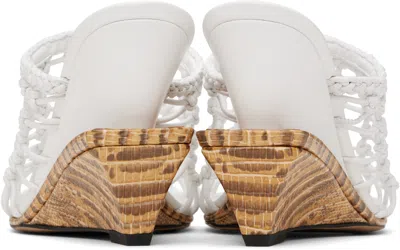 Jacquemus Les Doubles Snake-print Tresses Wedge Mules In White