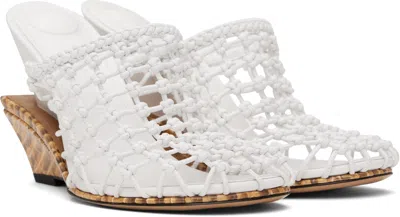 Jacquemus Les Doubles Snake-print Tresses Wedge Mules In White