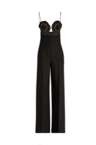 Stella Mccartney Broderie Anglais Flared-leg Jumpsuit