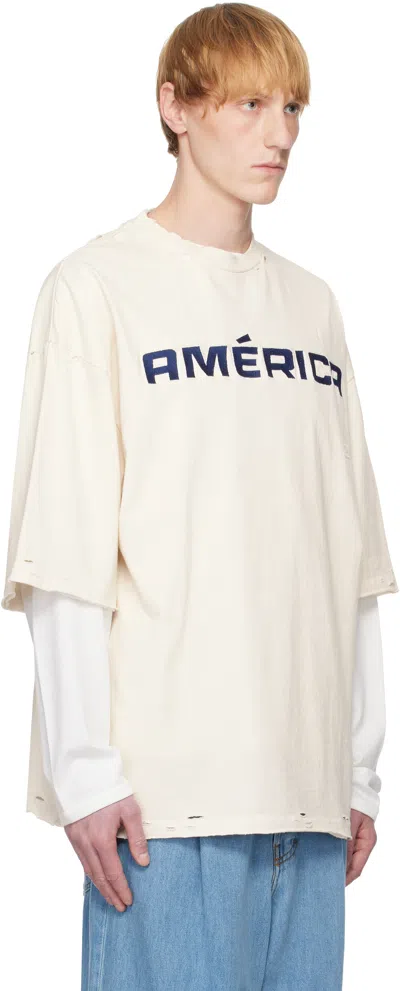 Willy Chavarria Off-white 'américa' Northsider T-shirt