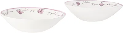 Marni White & Purple Serax Edition M Low Bowl Set In White