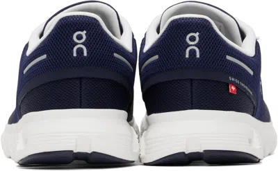 On Breathable Technical Fabric Sneakers With Cushied Sole In Blue