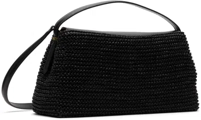 Totême Toteme T-lock Woven Leather Clutch Bag Bags In Black