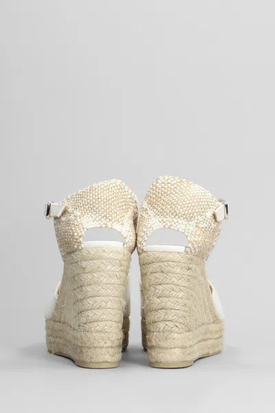 Castaã±er Bianca-8ed-001 Wedges In White Canvas
