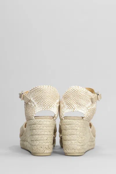 Castaã±er Bruna-8ed-002 Wedges In Beige Canvas