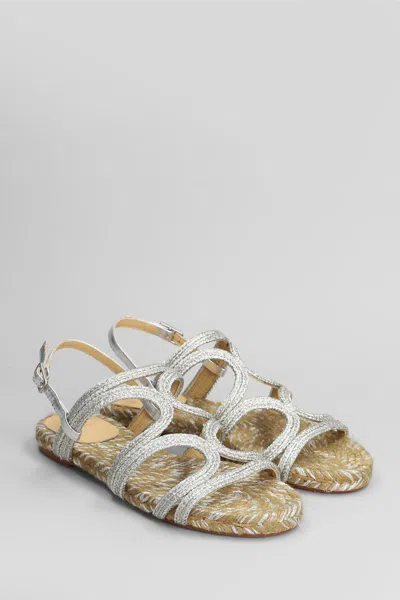 Castaã±er Pitra-266 Flats In Silver Fabric