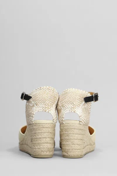 Castaã±er Coraline-6-264 Wedges In Beige Canvas