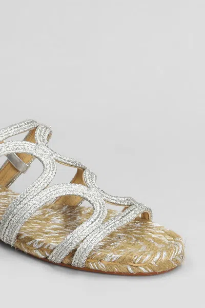 Castaã±er Pitra-266 Flats In Silver Fabric