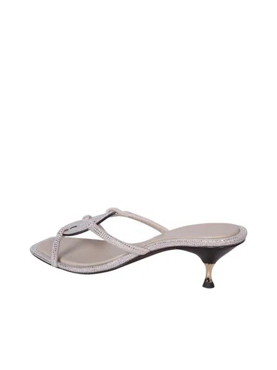 Tory Burch Pave Geo Bombe Miller Low Heel Sandal Shoes
