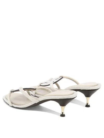 Tory Burch Pave Geo Bombe Miller Low Heel Sandal Shoes