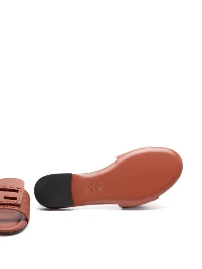 Fendi Ff Tube Medallion Flat Sandals