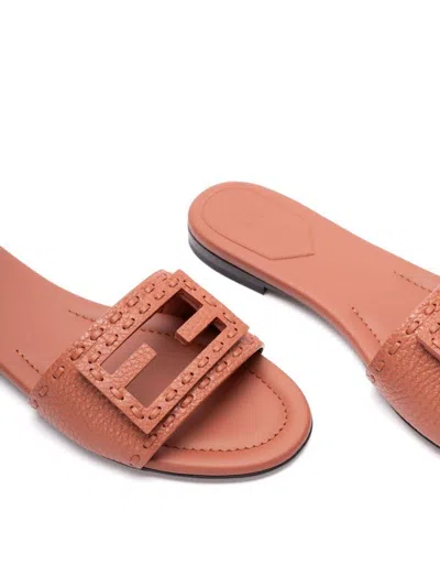Fendi Ff Tube Medallion Flat Sandals