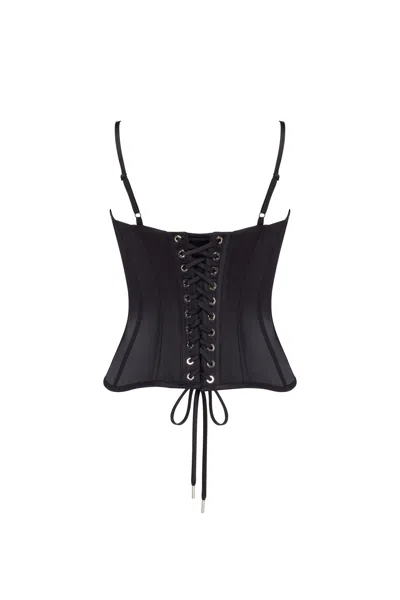 Milla Obsidian Lace Corset In Black
