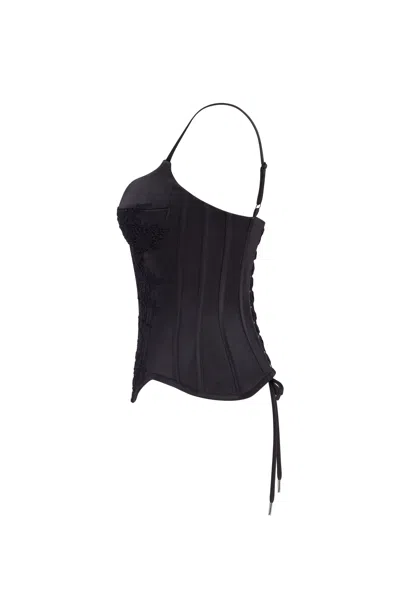 Milla Obsidian Lace Corset In Black