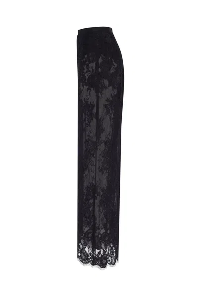 Milla Sensual Semi-sheer Maxi Skirt Crafted From Black Floral Lace, Parisienne In Black