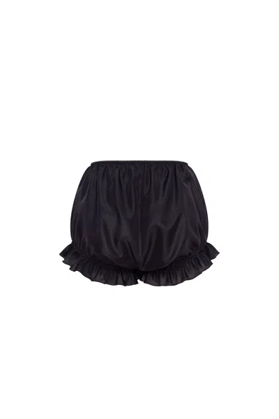 Milla Gathered Organza Mini Skirt In Black, Xo Xo In Black