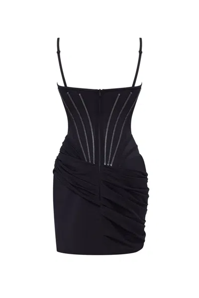 Milla Chic Fitted Corset Mini Dress, Parisienne In Black