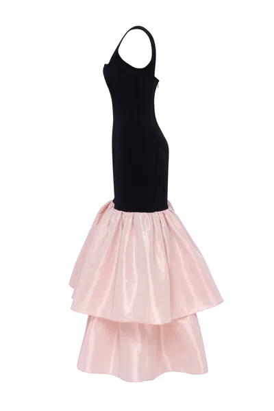Milla Fitted Maxi Dress With Puffy Tiered Skirt