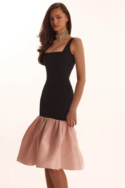 Milla Fitted Maxi Dress With Puffy Tiered Skirt